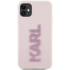 slomart karl lagerfeld klhcn613dmbkcp iphone 11 / xr 6.1" różowy/pink trdi ovitek 3d gumijast bleščeč logotip