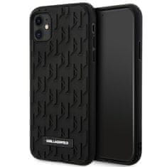 slomart karl lagerfeld klhcn61rupklpk iphone 11 / xr 6,1" trdi ovitek črn/črn 3d monogram