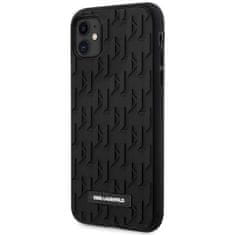 slomart karl lagerfeld klhcn61rupklpk iphone 11 / xr 6,1" trdi ovitek črn/črn 3d monogram