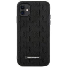 slomart karl lagerfeld klhcn61rupklpk iphone 11 / xr 6,1" trdi ovitek črn/črn 3d monogram