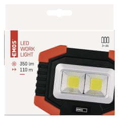 Emos Ročna LED delovna svetilka COB LED, 350 lm, 3×AA