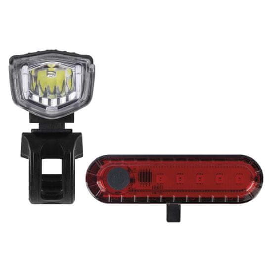 Emos LED sprednja + zadnja polnilna kolesarska svetilka P3923, 90 lm