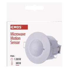 Emos Mikrovalovni senzor gibanja IP20 1200W beli