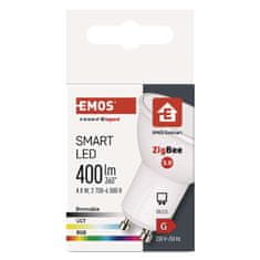 Emos LED žarnica GoSmart MR16 / GU10 / 4,8 W (35 W) / 400 lm / RGB / zatemnilna / Zigbee