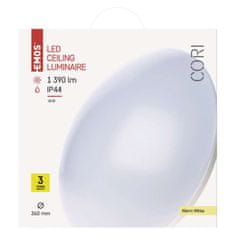 Emos LED svetilo nadometno CORI, okroglo, 18W, IP44, toplo bela