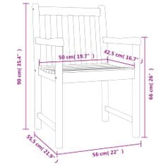 Vidaxl Vrtni stoli 8 kosov 56x55,5x90 cm trden akacijev les