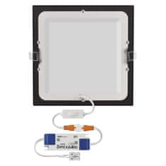 Emos LED panel NEXXO, vgradni, kvadratni, črn, 18W, nastavljiva CCT