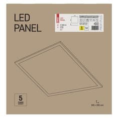 Emos LED panel PROXO 60×60, kvadratni, vgradni, bel, 40W, IP20, nevtralno bela