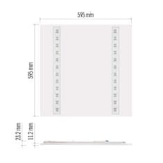 Emos LED panel TROXO 60×60, kvadratni, vgradni, bel, 27W, UGR, nevtralno bela