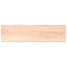 Greatstore Mizna plošča 220x60x(2-4) cm neobdelana hrastovina naraven rob