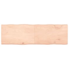 Greatstore Mizna plošča 160x50x(2-6) cm neobdelana hrastovina naraven rob