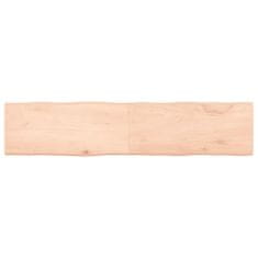 Greatstore Mizna plošča 180x40x(2-4) cm neobdelana hrastovina naraven rob