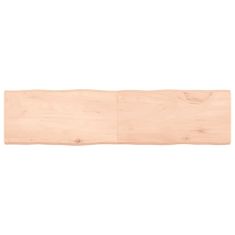 Greatstore Mizna plošča 160x40x(2-4) cm neobdelana hrastovina naraven rob