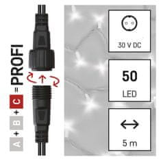 Emos Profi LED povezovalna veriga bela, 5 m, zunanja in notranja, hladna bela
