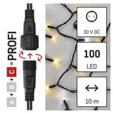 Emos Profi LED povezovalna veriga utripajoča, 10 m, zunanja, topla/hladna bela