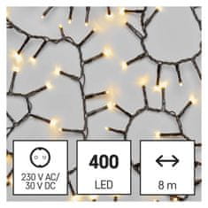 Emos LED božična veriga – jež, 8 m, zunanja in notranja, topla bela, časovnik