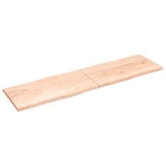 Greatstore Mizna plošča 220x60x(2-4) cm neobdelana hrastovina naraven rob