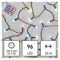 Emos LED božična cherry veriga – kroglice, 10 m, RGB, upravljalnik, programi, časovnik