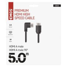 Emos Kabel HDMI 2.0 A/M-A/M 90° 5M