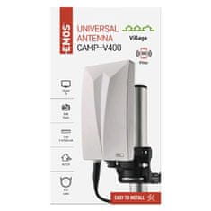 Emos Antena univerzalna VILLAGE CAMP–V400, DVB-T2, FM, DAB, filtr LTE/4G/5G