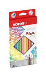Kores Style trikotne barvice 15 barv