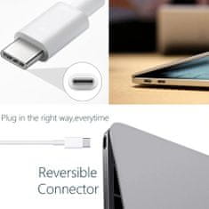 NRG+ nrg+ fast charging 96 w hitri napajalni adapter tip c usb-c polnilnik z 2m polnilnim kablom usb-c na usb-c za macbook pro