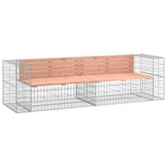 Vidaxl Vrtna gabionska klop 244x71x65,5 cm trden les douglas