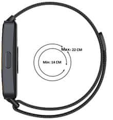 4wrist Milanski pašček z magnetno zaponko za Huawei Watch Band 8 - črn