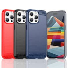 slomart Prilagodljivo ohišje z vzorcem ogljika za iphone 15 pro max carbon case - modro