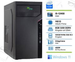 PCplus e-office namizni računalnik, i5-12400, 8GB, SSD512GB, W11H (144949)