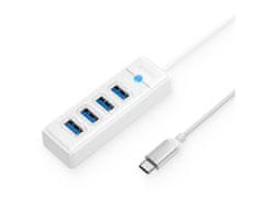 Orico PW4U-C3-015 USB-C na 4x USB-A 3.0 hub, bel