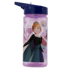 Stor Plastična kvadratna steklenica z izvlečno slamico DISNEY FROZEN, Tritan 510ml, 74214