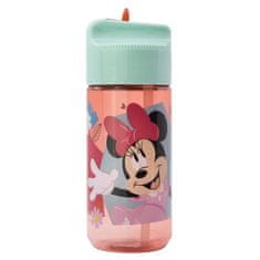 Stor Plastenka z izvlečno slamico MINNIE MOUSE, prozorna, Tritan, 430ml, 74436