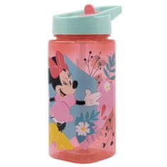 Stor Plastična kvadratna steklenička z izvlečno slamico MINNIE MOUSE, Tritan 510ml, 74414