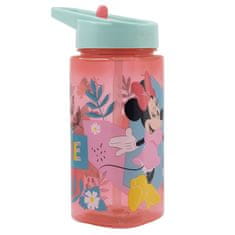 Stor Plastična kvadratna steklenička z izvlečno slamico MINNIE MOUSE, Tritan 510ml, 74414