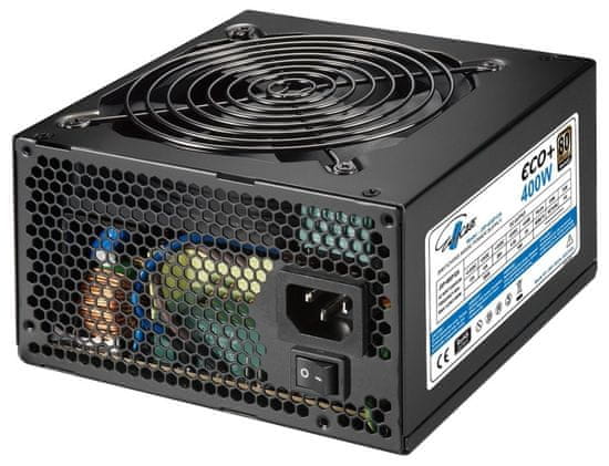 Eurocase Napajalnik Eco+ 400W / 80+BRONZE / 12cm ventilator / PFC ATX 20/24pin / 5x SATA