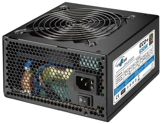 Eurocase Napajalnik Eco+ 650W / 80+BRONZE / 12cm ventilator / PFC ATX 20/24pin / 6x SATA