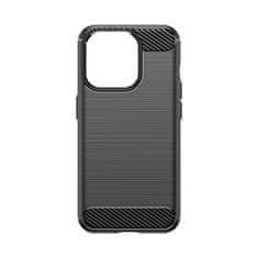 slomart Prilagodljivo ohišje z vzorcem ogljika za iphone 15 pro carbon case - črno