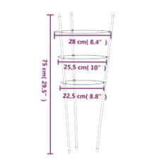 Vidaxl Opora za vrtne rastline s 3 obroči 5 kosov zelene 75 cm jeklo