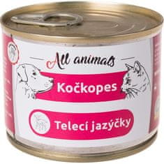 All Animals Mačja meta in telečji jeziki 200g