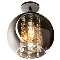 Toolight Steklena zrcalna viseča svetilka s kristali APP599-1C