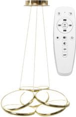 Toolight Sodobna stropna svetilka LED + PILOT APP794-CP Flat Gold