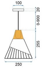 Toolight Kovinska skandinavska viseča stropna svetilka APP224-1CP