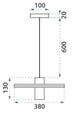 Toolight Stropna svetilka Loft APP740-3CP