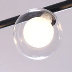 Toolight Industrijska steklena stropna kovinska svetilka APP755-6CP Black