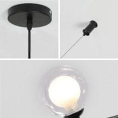 Toolight Industrijska steklena stropna kovinska svetilka APP755-6CP Black