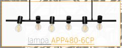 Toolight Industrijska kovinska stropna svetilka APP480-6CP Black