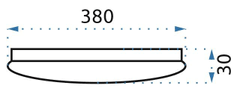 Toolight Plafond 38cm okrogla stropna svetilka 24W APP757-1C Bela