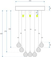 Toolight KRISTALNA SVETILKA PLAFOND APP782-1C