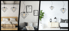 Toolight DIAMOND METAL LOFT VESELNA LAMPA APP563-1CP Črna